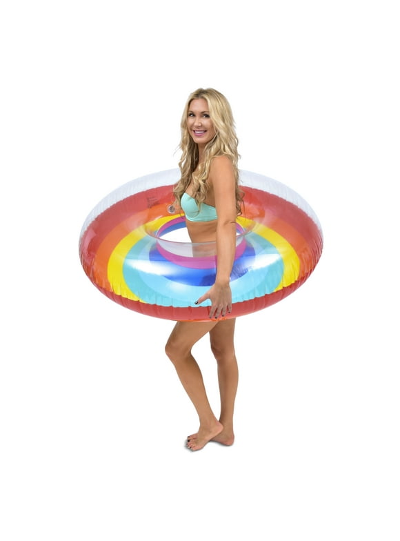 GoFloats Rainbow Party Tube Inflatable Raft