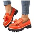 thumbnail image 4 of Orange Ladies Casual Shoes Featuring Bow Embellishment Chunky Sole Accommodates Extended Sizes In Bright Hue Trendy For Seasonal Wardrobe Refresh, 4 of 9