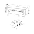 thumbnail image 3 of Miekor Furniture Tv Stand, 63 Inch, Console, Media Entertainment Center, Storage Cabinet, Living Room, Bedroom, Glossy White Laminate, Contemporary, Modern 9331, 3 of 12