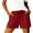 Red, variant on Linen Shorts for Women Summer Casual Wide Leg Loose High Waist Drawstring Dressy Shorts Solid Side Split Shorts Pants Beach Vacation Clothes