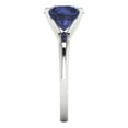 thumbnail image 3 of Clara Pucci 14K White Gold 2.5ct BlueSapphire Solitaire Ring for Women, 3 of 8