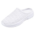thumbnail image 2 of Pandaie Womens Mesh Walking Mules Sneakers Knit Breathable Open Back Slip On Shoes Orthopedic Tennis Backless Slippers with Arch Support (White,8.5), 2 of 6