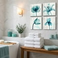 thumbnail image 3 of Artiluxy Teal Botanical Wall Art Set of 4, 12x12 Floral Decor, 3 of 7