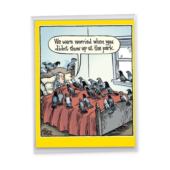 NobleWorks Jumbo Get Well Soon Greeting Card, Eco-Friendly