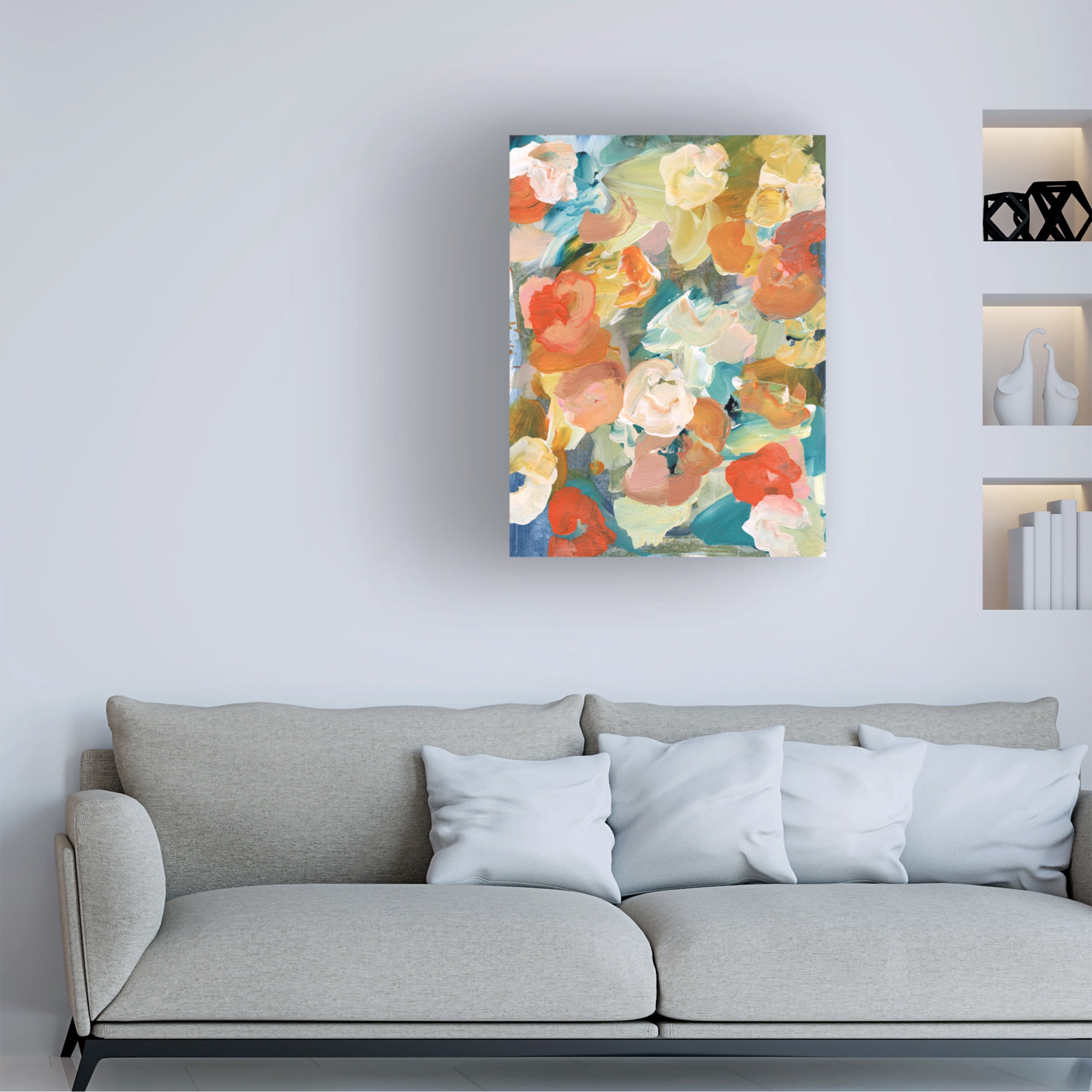Jodi Fuchs 'Country Flowers I' Canvas Art
