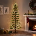 thumbnail image 6 of Firstness Sparse Christmas Tree, 6FT Prelit Artificial Christmas Tree with 300 Colorful Lights & 11 Modes, 250 Branch Tips, PE Material Easy Assembly, Xmas Tree for Home Office Shop Holiday Decor, 6 of 12