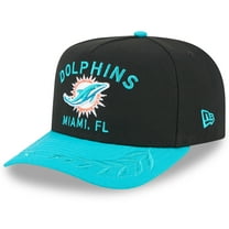 Men's New Era  Black/Aqua Miami Dolphins 2025 NFL Draft A-Frame 9FIFTY Snapback Hat