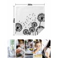 thumbnail image 4 of Dandelion Cloth Napkins Set of 6 Reusable Dinner Napkins, Black White Modern Country Rustic Plants Cocktail Napkin Washable Table Napkins for Wedding/Holiday Party/Baby Shower 20"x20", 4 of 7