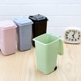 thumbnail image 5 of ZZYuan Mini Desk Trash Can，Office Trash Can,Tiny Curbside Garbage Bin with Lid, Small Plastic Desktop Wastebasket, Unique Office Pen Holder Pencil Cup, Counter Waste Basket for Home Kitchen Tabletop, 5 of 6