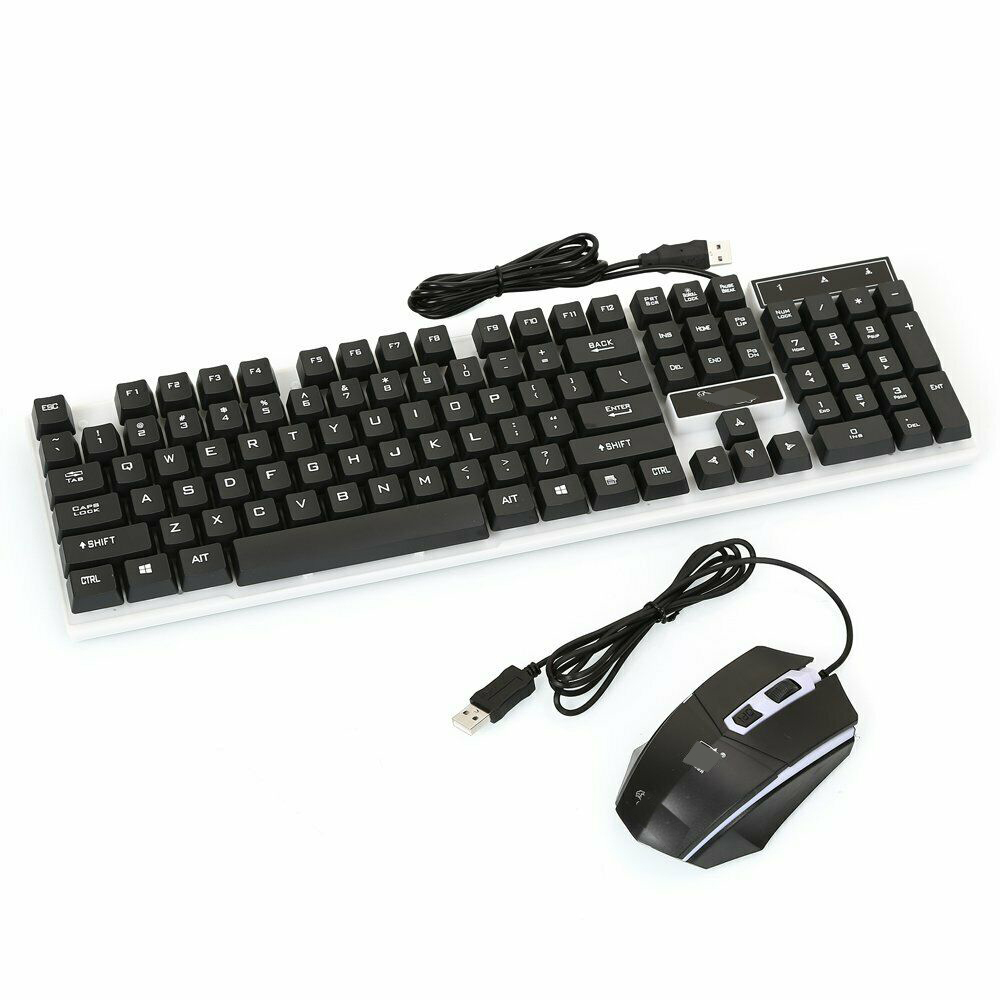 Doosl Gaming Keyboard And Mouse Set Rainbow LED Wired USB Keyboard And Mouse For PC PS3 PS4 Xbox One and 360 - image 4 of 7