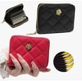 thumbnail image 1 of 2pzs Tarjetero Mujer Acordeón Cartera Anti Rfid Modelo Negro y Rojo, 1 of 4