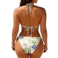 thumbnail image 5 of 2 Piece Swimsuit for Women, Swimsuit Bikini, Womens Bikini Swimsuits, Full Coverage Bikini, Two Piece Swimsuit for Women, Women's Plus Size Triangle Bikini Set, Tie Front Two-Piece Swimsuit, Yellow L, 5 of 5