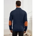 thumbnail image 6 of Colsmile Men's Cable Knit Sweater Stand Collar Quarter Button Pullover Casual Long Sleeve Knitwear, 6 of 9