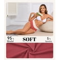 thumbnail image 4 of CF Womens Modal Underwear No Show Hipster Panties for Women Pack Full Coverage Workout Briefs Comfy Soft Smooth Ladies Gym Sports Undies(5D,XL), 4 of 7