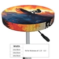 thumbnail image 3 of Cauagu Sunset Surfing Silhouette Print Round Stool Covers,Seat Cushion for Round Bar Stool Chair Seat Cover for Bar Round Chair Fits for 12/13/14in Bar Stool Cushion, 3 of 7