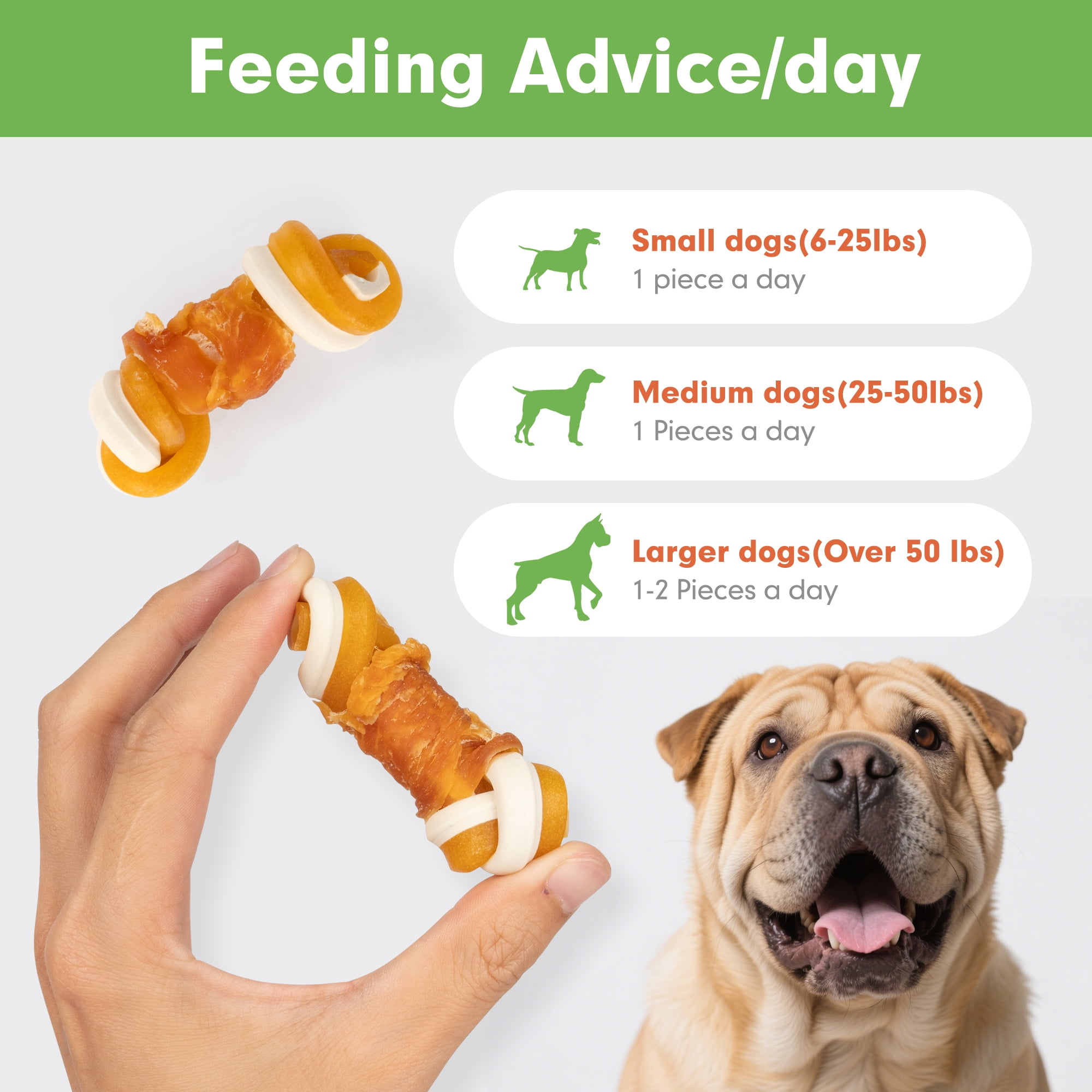 MON2SUN Chicken Wrapped Mixed Vegetable Knot Bones Small Dog Treats, 21.16 oz (30 Count)
