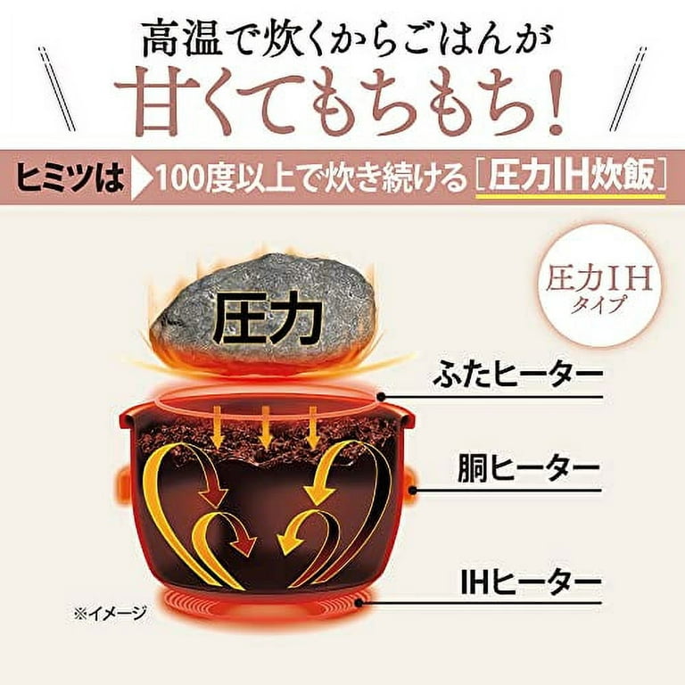 Zojirushi Pressure IH rice cooker (3 go cooked) Brown ZOJIRUSHI Extremely  cooked NP-RM05-TA// Cooking