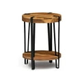 thumbnail image 1 of Overstock Ryegate Natural Solid Acacia Wood and Metal Round End Table, 1 of 2