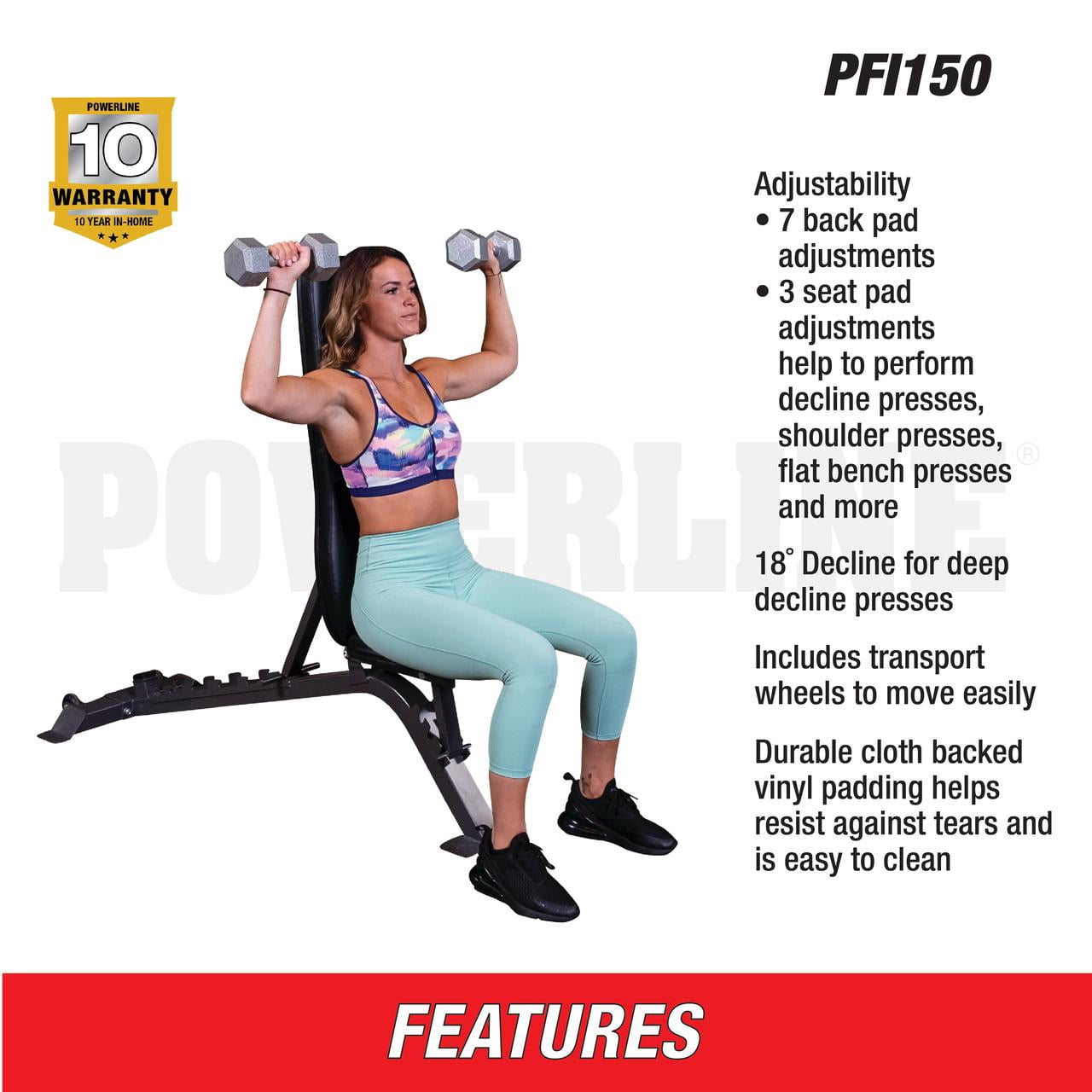 Powerline by Body Solid PFI150 Adjustable Bench