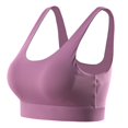 thumbnail image 5 of Womens Sports Bras Large Size Beautiful Back Yoga Vest Fitness Running Sexy Underwear Composite Fabric One-piece Sports Bra Bras for Women Pink XL, 5 of 6