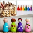 thumbnail image 6 of 50 Pack Wood Peg, 2 Inch Boy-Shape Wooden Peg People, Unfinished Wooden Peg People Bodies Figures for DIY Art Craft Painting, 6 of 6