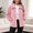 Pink, variant on WIZUTIZ Women's Solid Color Double-Sided Fleece Jacquard Lapel Collar Jacket Long Sleeve Warm Winter Coat Loose Fit Cozy Outerwear with Pockets
