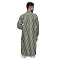 thumbnail image 4 of Atasi Kurta Décontractée Imprimée à Col Mandarin Chemise Ethnique Longue Kurta Asymétrique, 4 of 6