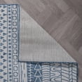 thumbnail image 4 of World Rug Gallery Contemporary Geometric Bohemian Textured Flat Weave Indoor/Outdoor Area Rug - BLUE 2'x7', 4 of 8