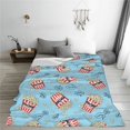 thumbnail image 5 of Honeii I Am A Fan Popcorn Print Fleece Blanket - Throw Blanket for Bed, Sofa, Couch, Camping, and Travel , Microplush Ultra Soft Warm Blanket-50"x40", 5 of 7