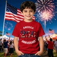 thumbnail image 2 of America 250 Tshirt Boys Independence Day Printed Casual Crewneck Short Sleeve Tee Girls 4Th of July Shirt Red 7-8 Years, 2 of 5