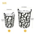 thumbnail image 5 of Balery Cartoon Penguin Round Laundry Basket with Handles Waterproof Freestanding Laundry Hamper for Clothes Toys in the Dorm and Family-Small, 5 of 8