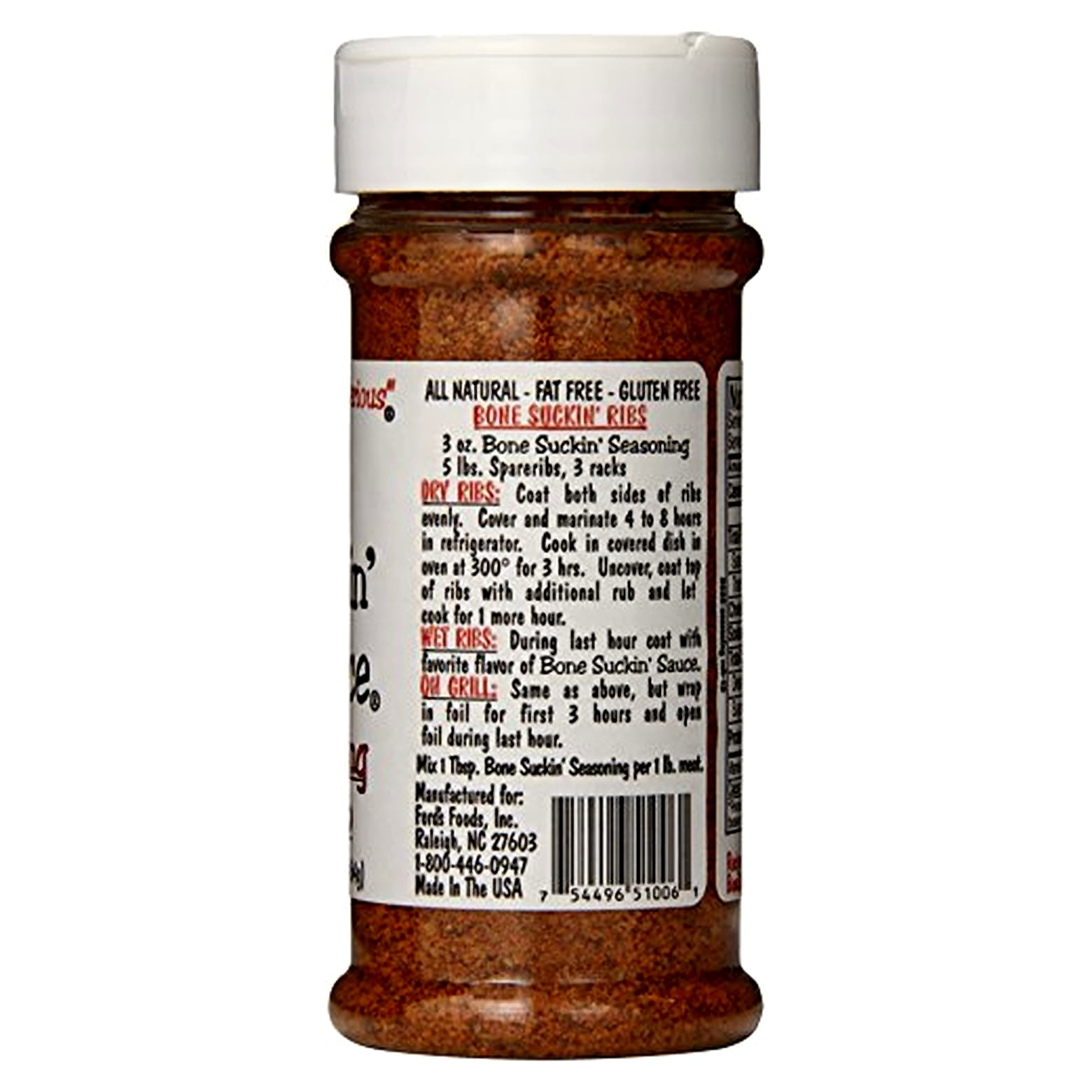 Bone Suckin Seasoning & Rub, Spices & Seasoning 5.8 oz