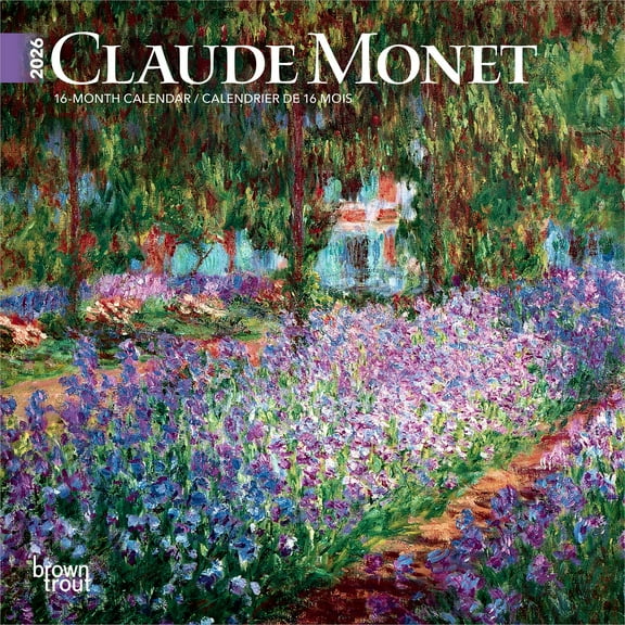 Claude Monet | 2026 7x14" (Hanging) Monthly Mini Wall Calendar | BrownTrout