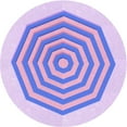 thumbnail image 1 of Ahgly Company Machine Washable Indoor Round Transitional Purple Area Rugs, 8' Round, 1 of 7