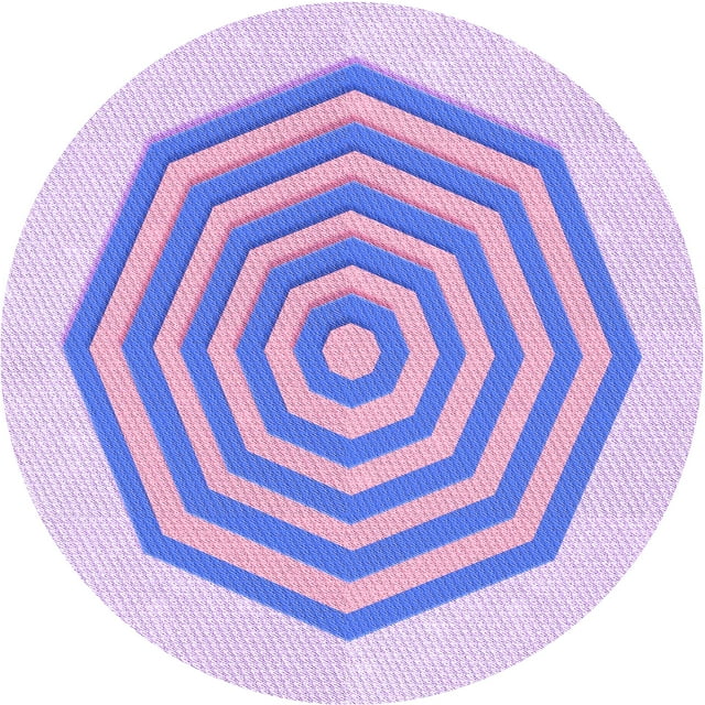 Ahgly Company Tapis d'Intérieur Rond Lavable en Machine Transitionnel Violet, 4 Pieds Rond