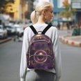 thumbnail image 7 of JIALIOU Mini Backpack Purse for Women Quilted Casual Daypack Small Travel Shoulder Bag, Abstract Violet Geometric, 7 of 7