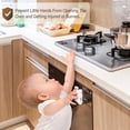 thumbnail image 5 of WeGuard 5 Pack Child Proof Clear Gas Stove Knob Covers+Oven Door Locks, Baby Safety Adhesive Lock Kit for Toddler Kids Kitchen Safety Guard No Drill, 5 of 6