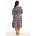 thumbnail image 2 of June & Vie Women's Plus Size Sweetheart Swing Dress, 2 of 6