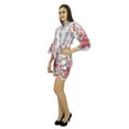 thumbnail image 6 of Bimba Women Short Cotton Robe Floral Printed Bridesmaid Getting Ready Robe, 6 of 6