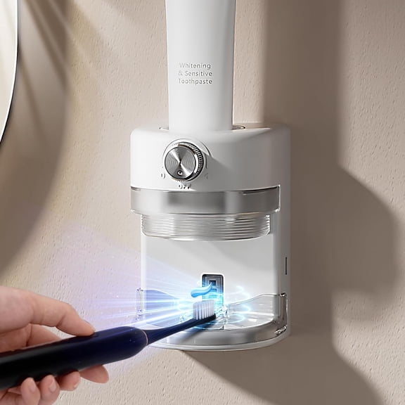 Automatic Toothpaste Dispenser, Wall Mounted Electric Toothpaste Dispenser for Kids and Adults,Toothpaste Squeezer with Adjustable Toothpaste Dispensing Volume for Bathroom