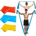 thumbnail image 1 of Banda elástica de resistencia, banda plana elástica larga, sin látex, equipo de fitness en casa para fisioterapia, pilates, yoga, ejercicios de entrenamiento de fuerza, 1 of 5