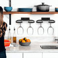 thumbnail image 5 of 2Pcs Wall Mounted Wine Glass Rack, Wine Glass Holder Metal Wine Glass Hangers Wine Glass Rack Under Shelf Cabinet, 5 of 5