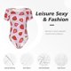 thumbnail image 4 of Balery Hand Drawn Strawberry Body de cuello redondo de manga corta para mujer Tops de manga corta Tops básicos-Medium, 4 of 7