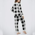thumbnail image 6 of Fengactive Women's Long Sleeve Crew Neck Pajama Set With Pockets Printed Lounge Sets Two Piece Pj Outfits, 6 of 6