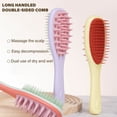 thumbnail image 2 of Double Sided Textured Hair Comb with Long Handle for Women and Men Styling and Smoothing Hairdressing Accessories, 2 of 11