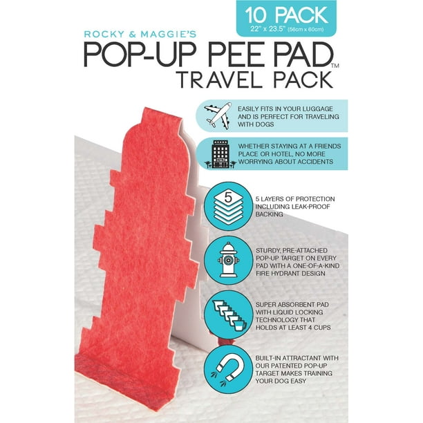 PopUp Pee Pad, 10/travel pack