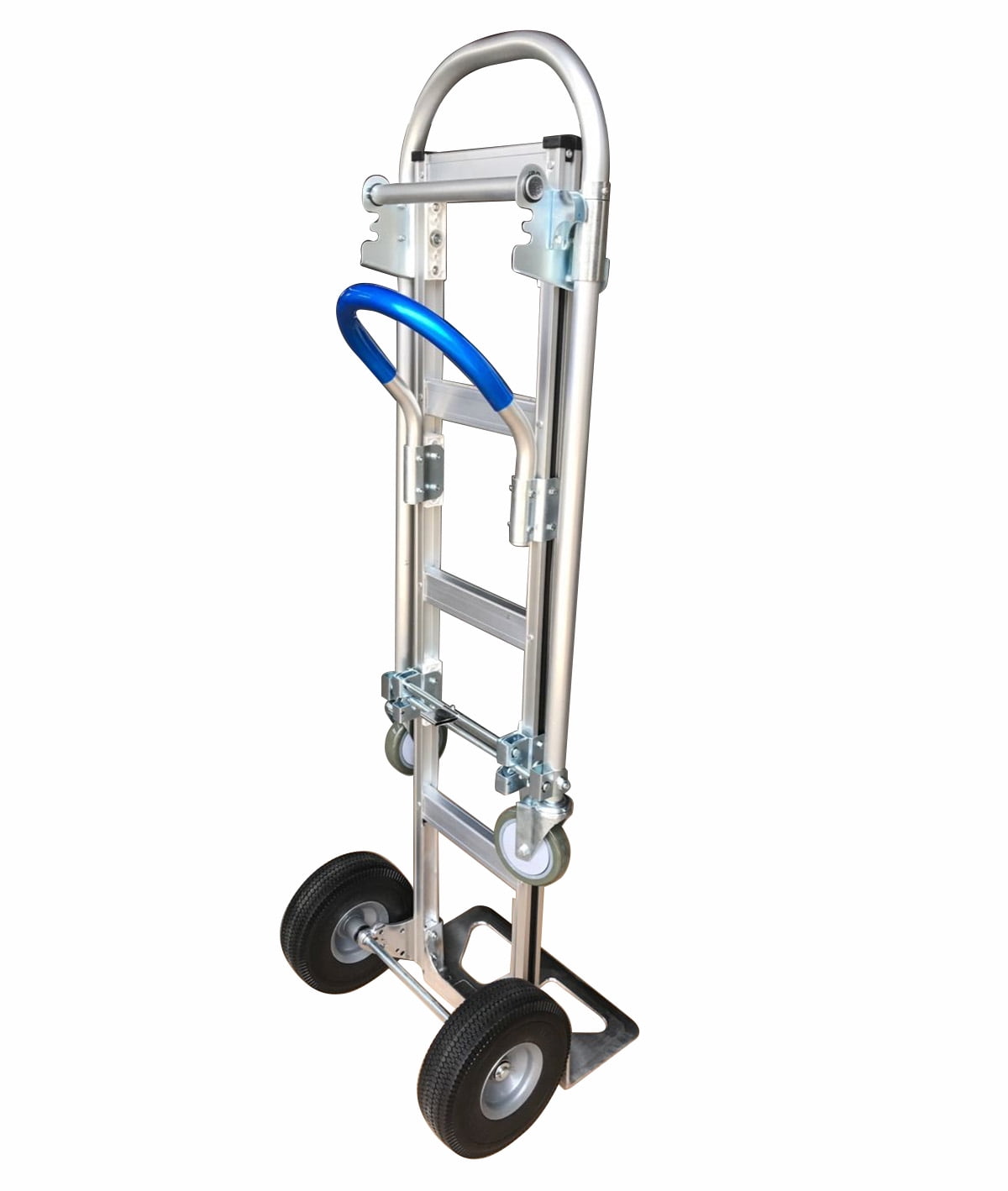 2-in-1 770lb Aluminum Convertible Hand Truck Dolly, 10" Wheels