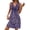 Purple, variant on Womens Leopard Print Knot Front Dress Casual Elegant Wrap Style Bodycon Midi Dress for Party Date