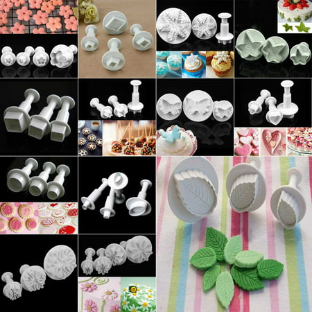 Cake Decorating Sugarcraft Fondant Plunger Cutter Tools Mold Mould Cookies Kit Brand New and High