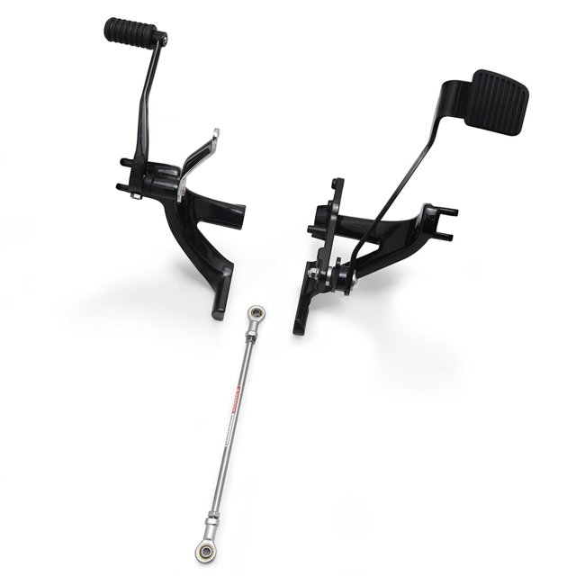 Para Harley Softail Rider Kit de control delantero estándar extendido con estribos 2018 en adelante (control delantero negro)